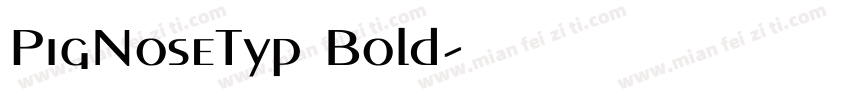 PigNoseTyp Bold字体转换